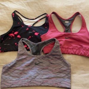 3 Nike Dri Fit  Pro Smooch Sports Bras